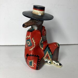 Robert Shields Desing Coyote Figurine Statue Folk Art Decor 8 Inch Tall